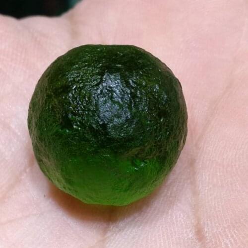 Green Gem Moldavite Meteorite Impact Class Czech sphere ball 20mm