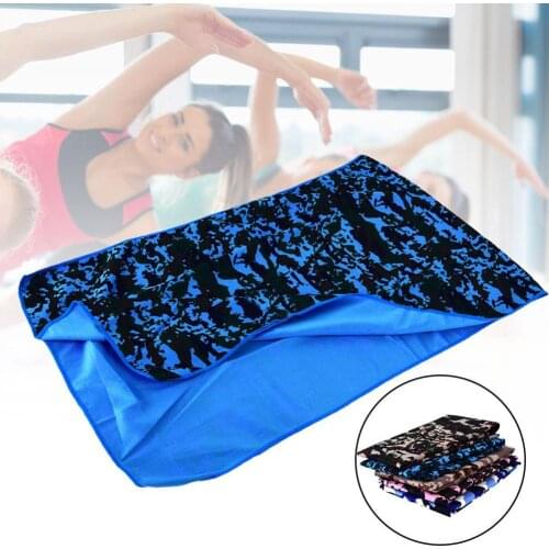 1Pc Camouflage Outdoor Sport Yoga Fitness Running Cooling Sweat Absorbent Soft Towel Printing Yoga Fitness Heatstroke Cold Towel