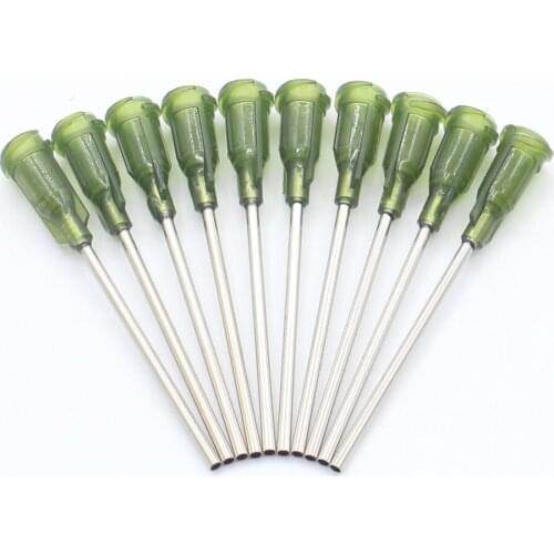 10pcs 14G 55mm Precision passivated S.S. Dispense Tip with PP Safetylok hub, glue dispenser needles
