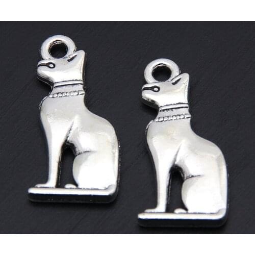 10pcs Silver Color Lovely Dog Animal Charms Double Sided Pendant Jewelry Making DIY Handmade Craft Accessories Wholesale A3419