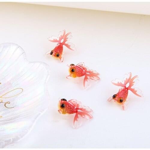 2pcs Chinese Style Personality Goldfish Dangle Drop Earrings For Women Pendant Diy Jewelry Earrings Nail Accessories Material