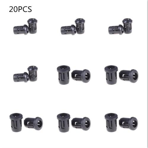 20pcs 3mm/5mm/8mm/10mm Black Plastic Lamp LED Diode Holder Black Clip Bezel Socket Mount