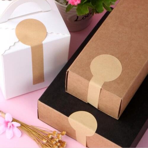 40pcs/lot Seal Label Sticker Blank Kraft Lollipop Sealing Sticker DIY Decorative Gifts Package Label For Handmade Products gift