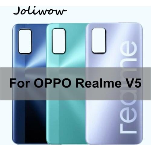 6.5" For Oppo Realme V5 5G Battery Cover Door Housing case Glass cover for Realme V5 Back Battery Cover