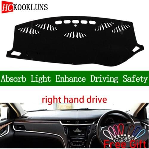 For Cadillac XTS 2013 2014 2015 2016 2017 2018 Right Hand Dashboard Cover Car Stickers Dash Mat Carpet Interior Accessories