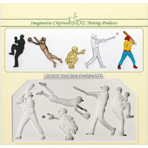 Luyou DIY Baseball Fondant Mold,Resin Clay Chocolate Candy Silicone Cake Mould,Fondant Cake Decorating Tools FM1343