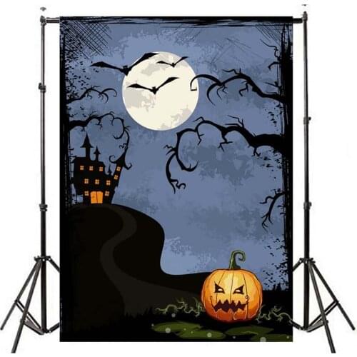 Halloween Photography Background Pumpkin Lantern Children Dead Branches Photo Backdrop Halloween Party Banner Studio Decoration