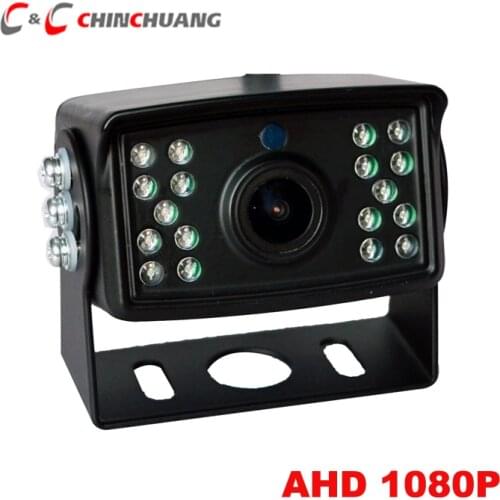 AHD 1080P Car Backup Rear View Reverse CCD Camera 18 IR LED Night Vision Waterproof for Truck Bus RV Caravan Van Trailer tractor