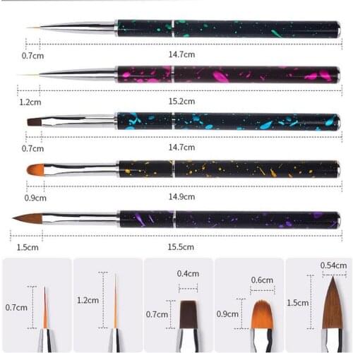 Nail Liner Brush Starry Handle Painting Pen Manicure Cosmetic Nails Art Tip