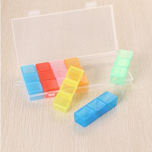 7 Day Pill Medicine Tablet pillbox Dispenser Organizer Case 21 compartment pill box multicolor container for medicine