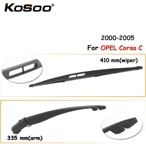 KOSOO Auto Rear Car Wiper Blade For OPEL Corsa C,410mm 2000-2005 Rear Window Windshield Wiper Blades Arm,Car Accessories