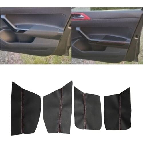 For VW Polo MK6 2019 Microfiber Leather Door Armrest Panel Cover Trim