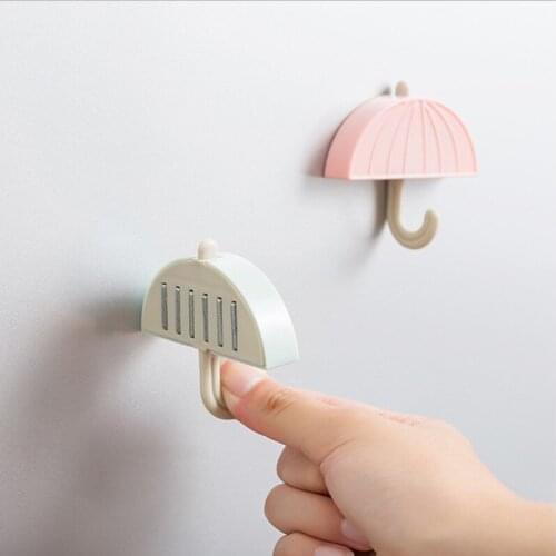 Bathroom Hooks Magnetic Adhesive Hook Umbrella Shape Home Office Super Magic Traceless Hook Movable Magnet Hook Bathroom Hooks