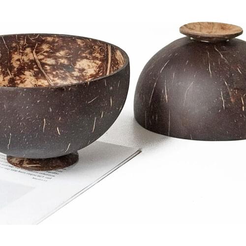 Ramen bowl coconut wooden bol tableware fruit soup noodle shell cuencos aperitivos en bois rice a nouilles para comerpipas coco