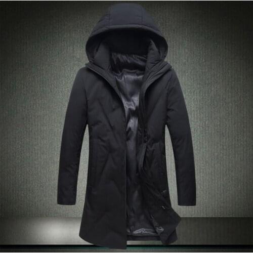 Winter New Thicken 2020 Down Cotton Coats Zipper Mens Long Hooded Jacket Solid Outdoors Black Parkas 4XL 5XL 6XL 7XL 8XL 1885
