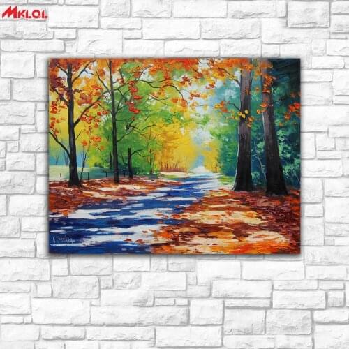 Wall Art Fenglin Road Scenery painting Painting For Living Room Home Decoration Oil Painting On Canvas Wall Painting no fram