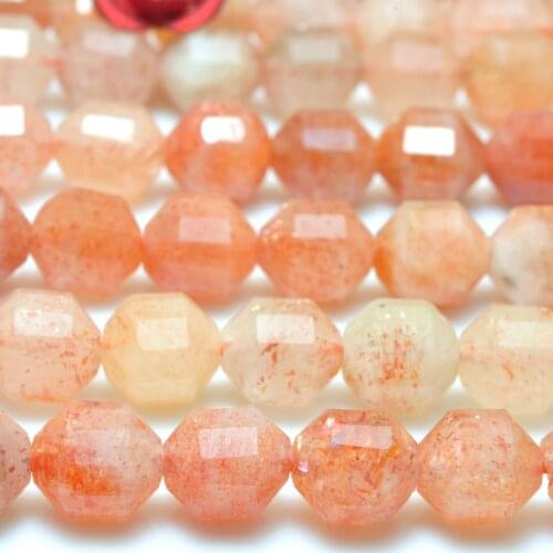 Natural Orange Sunstone Faceted Double Terminated Point Loose Beads Wholesale Gemstones Semi Precious StoneFor Jewelry Making