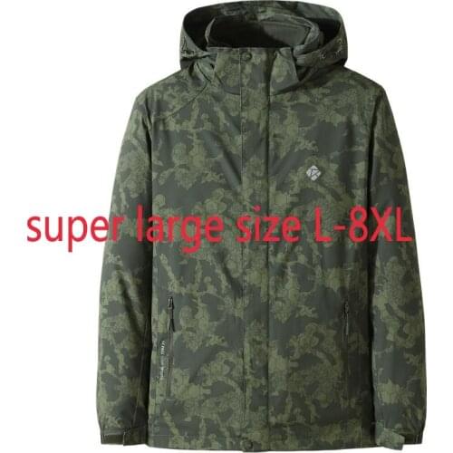 New Fashion Men Autumn Winter Camouflage Thickening Warm Thin Cotton Padded Jacket Extra Large Casual Loose Plus Size L-7XL 8XL