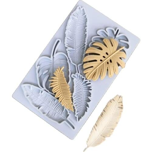 NEW Leaf SiliconeCake Mold Fondant Mold Chocolate Gumpaste Mold Wedding Leaves Cake Decorating Tools m123