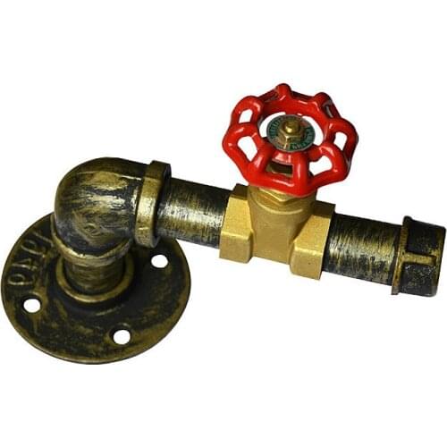 Industrial Loft-style Wrought Iron Wall Hook Curtain Hook Retro Water Pipes Antique Malleable Iron Pipe Fitting 1/2" 3/4" 1"