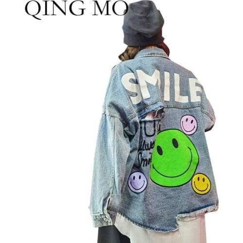 Женские синие куртки QING MO China At AliExpress