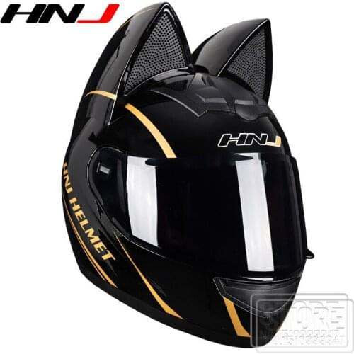 Removable Cat Ears Helmet Motorcycle Helmet Full Face Casco Moto Breathable Motocross Helmets Detachable Bow Casco Motocross