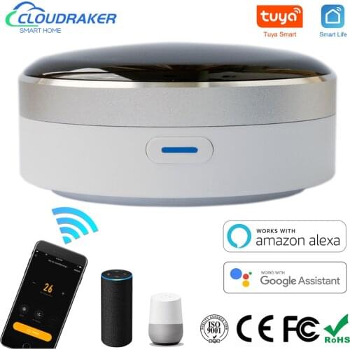 Cloudraker Tuya Smart Universal IR Remote Control Tuya App Voice Control Work with Alexa Google Home Siri