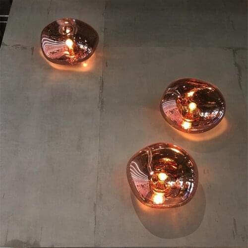 Modern living room lava plated rose gold wall lamps dining room bedroom bedside glacier lava sconces lights decor lighting