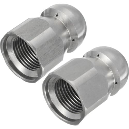 Stainless Steel 3/8 1/4F Sewer Drain Cleaning Pipe Jetter Rotary Nozzle 5 Jet Pressure Sewer Cleaning