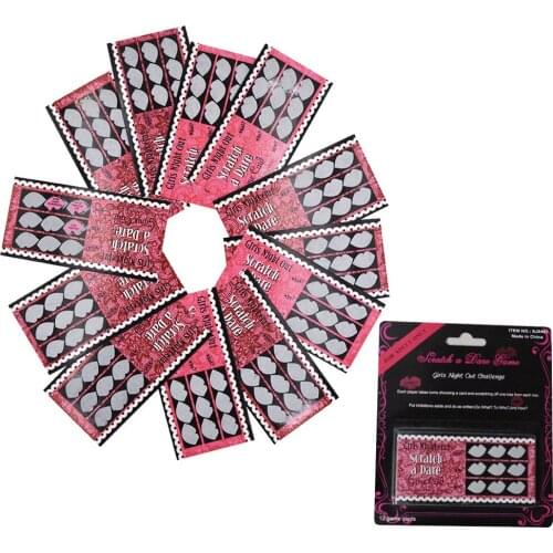 Hen Party Dare Game Scratch Cards Ladies Girls Night Out Bachelorette Party Games Wedding Bridal Shower Decoration Favor Gifts