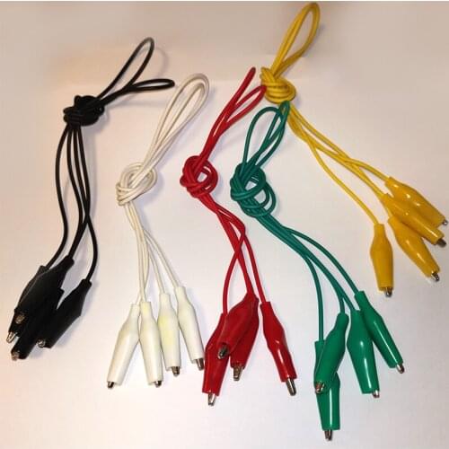 Alligator Clips Test Line Double-ended Crocodile Clips Test Jumper Electrical Wire Clip 40cm 10PCS/Set