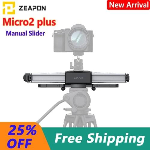 Zeapon Micro 2 Plus Camera Slider Travel Distance 56cm/22in 4.5KG All-Direction Capacity 30s Magnetic Quick Release Secure Lock