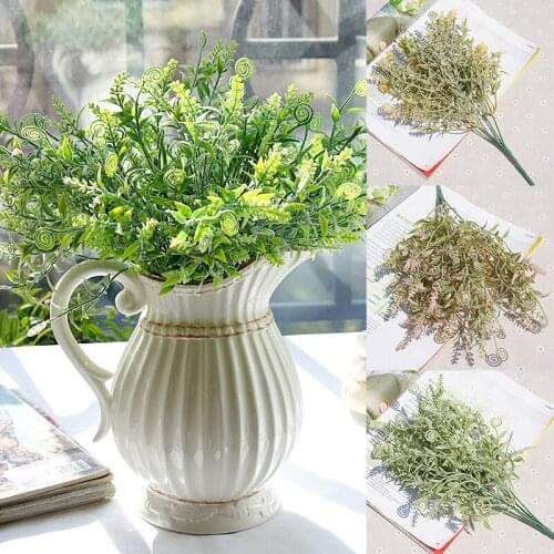 1Pcs 5 Forks Plus Pink Seahorse Grass Simulation Flower Home Decoration Flower Ornaments Wedding Photography Decoration Flowers