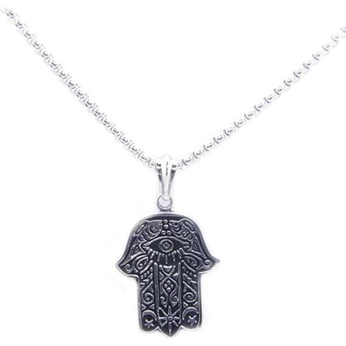 1pc Newest Cool Design Palm Pendant 316L Stainless Steel Jewelry Punk Hand Pendant