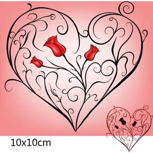 100*100mm love rose Metal Die Cut Background 2020 Crafts Stencil For DIY Scrapbooking Paper/photo Cards Embossing Cutting Dies