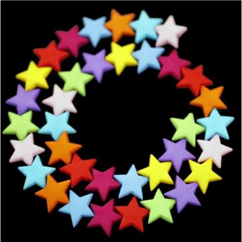 100Pcs 9mm Acrylic Loose Beads Star Shape Rainbow Color Beads For Jewelry Making DIY Bracelet Necklace Earrings Accessories