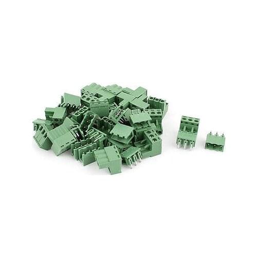 20 Pair 3 Position 5.08mm Pitch Male Female PCB Screw Terminal Block Connectors
