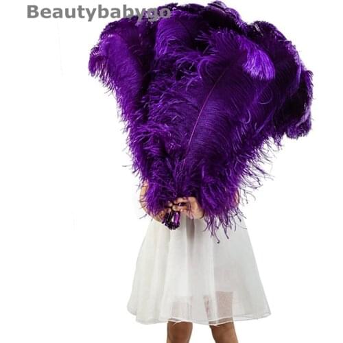 25PC/Lot beautiful natural Purple ostrich feathers wholesale 70-75CM / 28 to 30 inches Real Natural Feather For Carnival Costume