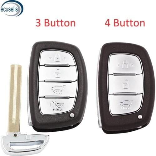 3/4 Buttons Replacement Blank Shell Smart Remote Key Case Fob for-HYUNDAI IX25 IX35 Elantra Sonata