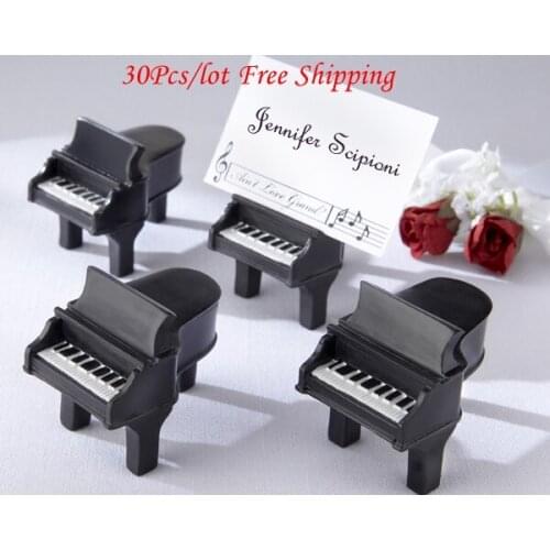 30Pcs/lot Wedding and Party Decoration Guest Name holder of Piano Place card holder for Music themed Party gift decorations