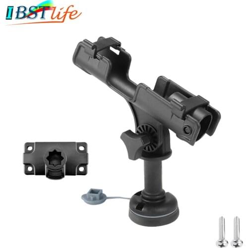 ABS Fishing Rod Pole Holder Rack Rest 360 Adjustable Removable Kayak Boat Support Boat Fishing Tackle Accessories Pole Bracket