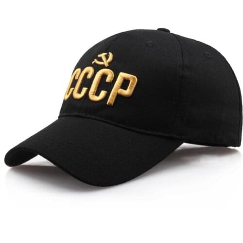 CCCP USSR Russian Style Baseball Cap Unisex black Red cotton snapback Cap with 3D embroidery Best quality hats