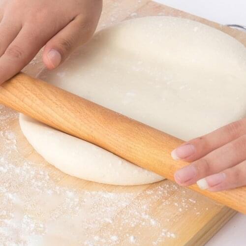 30*3.5cm Wooden Rolling Pin Baking Fondant Cake Decoration Dough Roller Kitchen Cooking Baking Tools Accessories