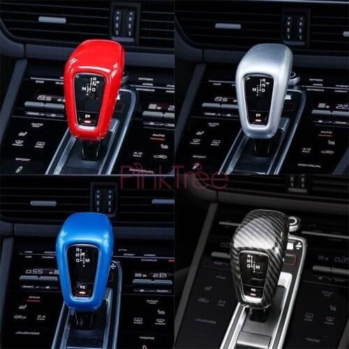 For Porsche Cayenne 2018 2019 Interior Gear Shift Knob Cover Cap Sticker Trim Car Styling Accessories