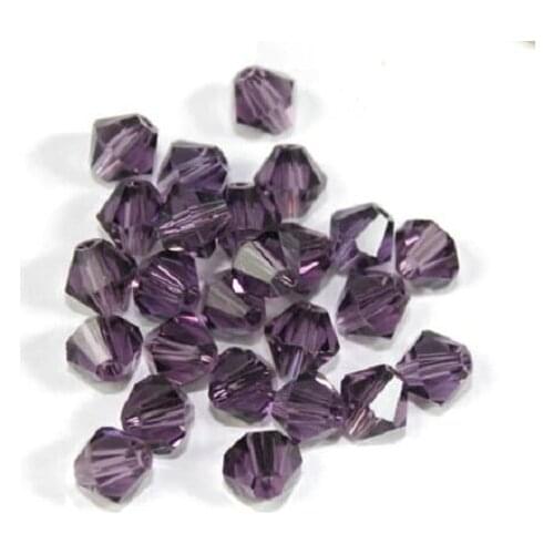 Violet Colour 3mm 4mm Jewelry Making Beads,Craft DIY Crystal Glass Shining Bicone Beads
