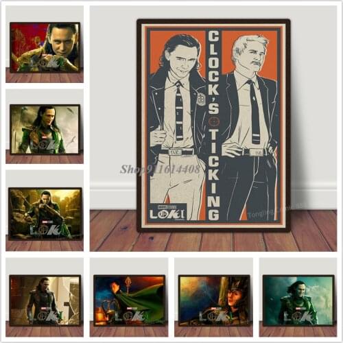 Canvas Art Marvel Movie Poster Loki Protagonist Canvas Painting Wall Art Prints Poster Decor Picture for Bedroom Home Decoration