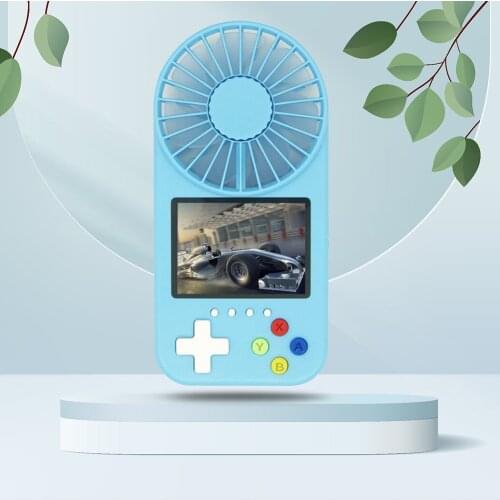 Game Console Retro Mini Personal Fan Mini Kids Gaming Player Console Portable Summer Electric Cooling Fans for Kids Adults