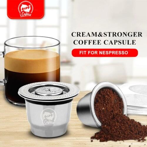 Espresso Capsulas New Version Recargables Coffee Filter Stainless Steel Nespresso Refillable Capsule Reusable for Essenza Mini