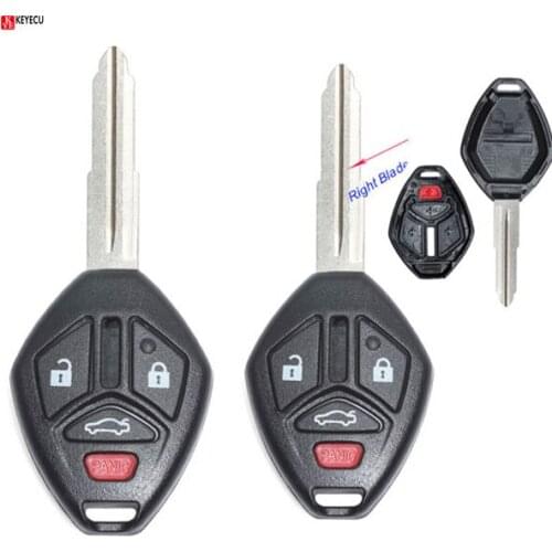 Keyecu Replacement Shell 4 Button 2007-2013 for Mitsubishi Endeavor Galant Lancer Outlander Remote Key Housing Case Right