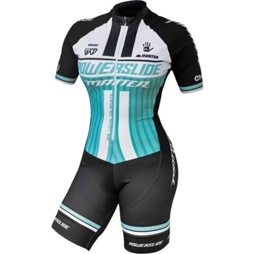 Powerslide Swiming Suit Women Racing Speed Inline Roller Skate Skinsuit Bike Triathlon Clothing Ciclismo Roller Skating Jumpsuit